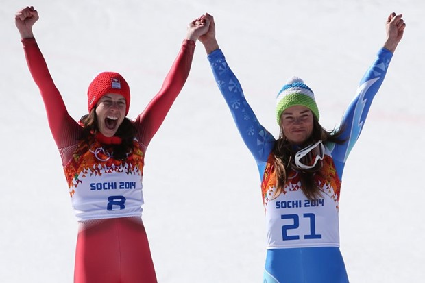 Tina Maze donijela Sloveniji prvu zlatnu olimpijsku medalju, podijelila je s Dominique Gisin