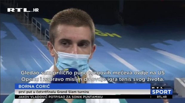 [VIDEO] Ćorić u četvrtfinalu US Opena, najavio Zvereva: 'Mislim da baš ovdje igra tenis života'