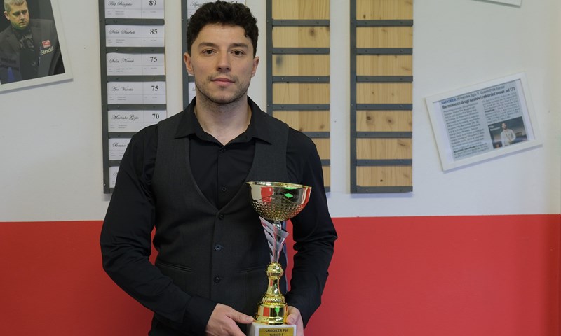 Tin Venos pobjednik petog turnira Prvenstva Hrvatske u snookeru